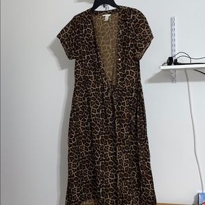 H&M cheetah print wrap dress